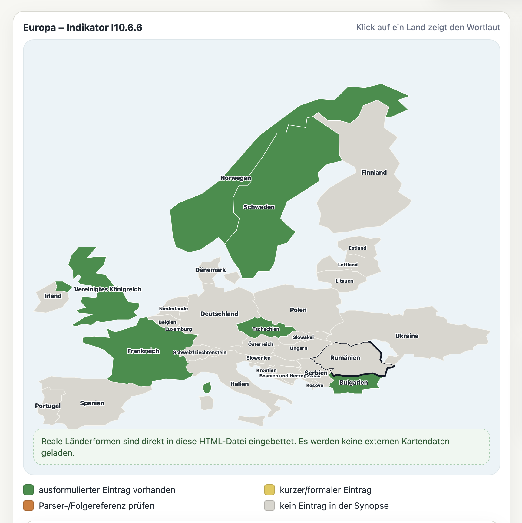 FSC Kriterienkarten online (Europa + Amerika)